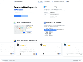 Landing page cabinet d'Ostéopathie